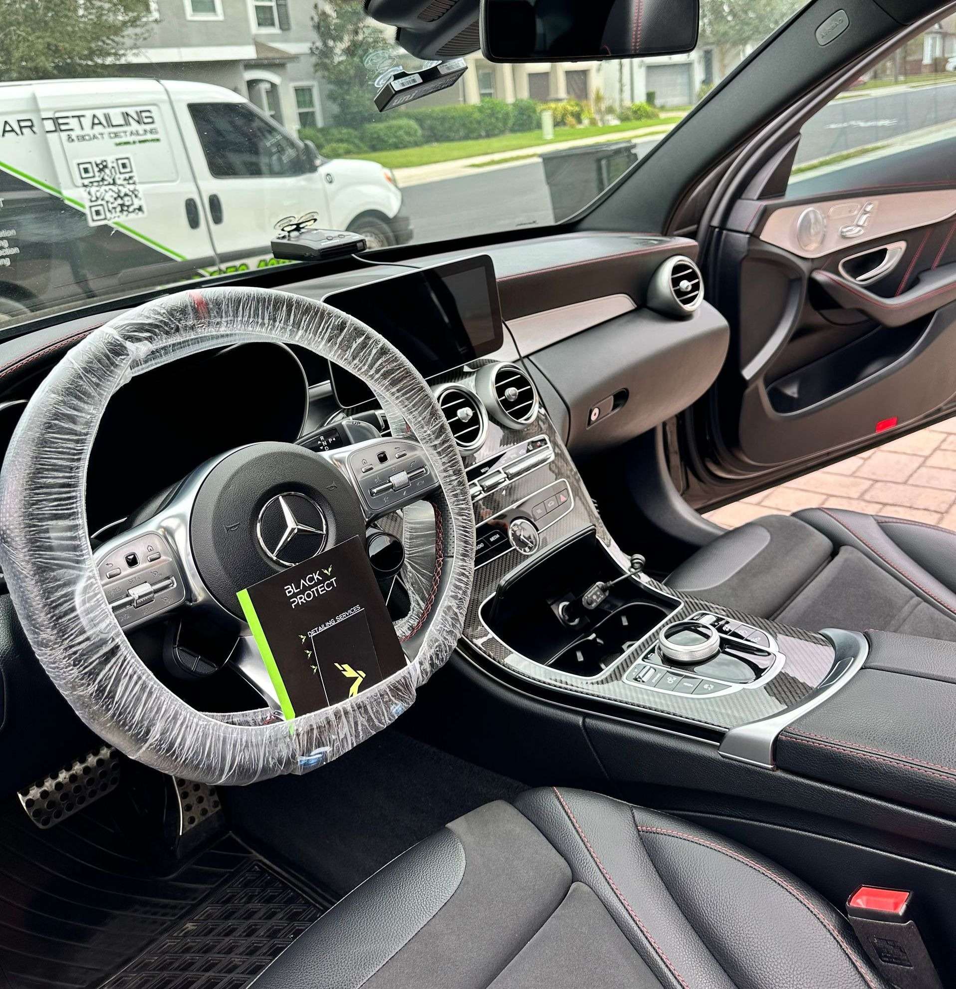 Interior detailing in Orlando, FL · Mercedes-Benz leather conditioning · steam clean · interior detail page